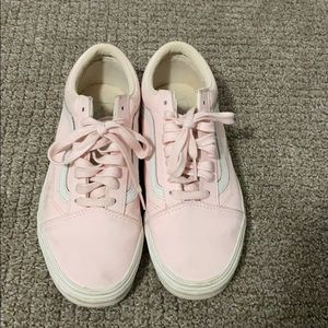 Vans old school pink and white sneaker